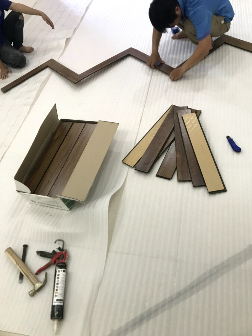 sàn gỗ xương cá Thaigreen 12mm