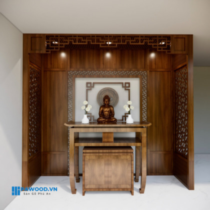 Mẫu phòng thờ ấm cúm siêu hot