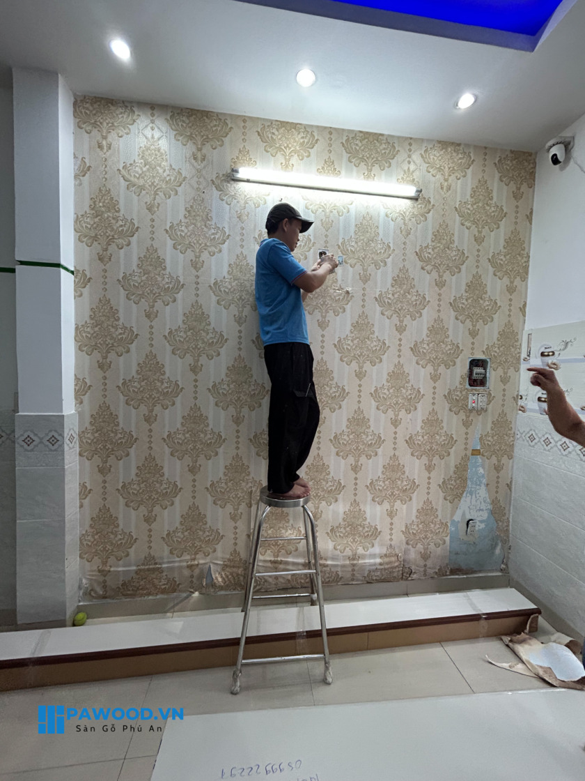 Cải tạo vách TV giá rẻ