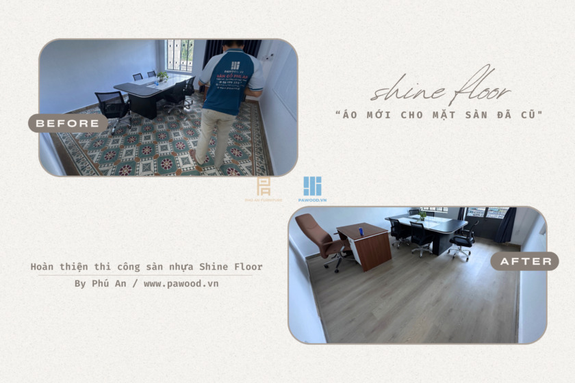 sàn nhựa chống nước, shine floor