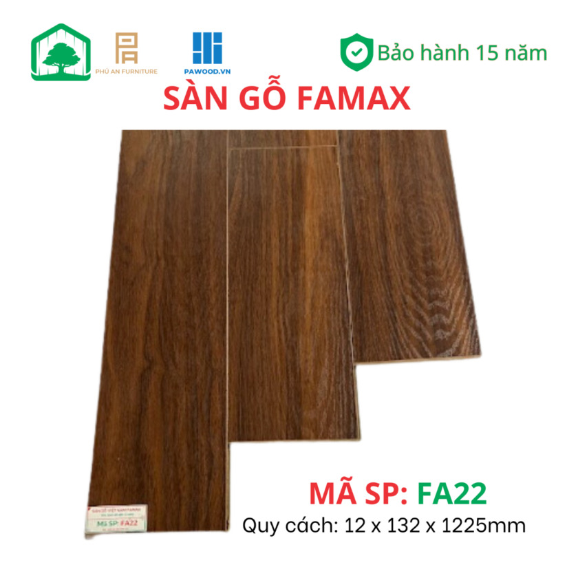 Sàn gỗ Famax FA22 8/12mm - Sàn gỗ Việt Nam