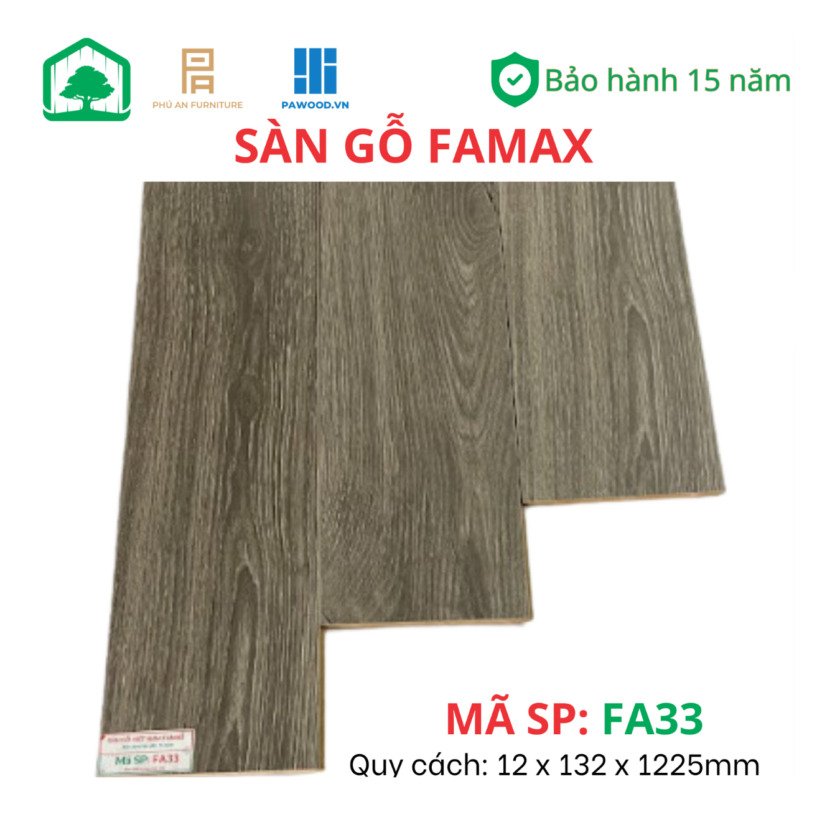 Sàn gỗ Famax FA33 8/12mm - Sàn gỗ Việt Nam