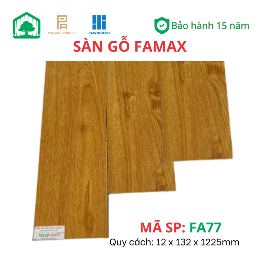 Sàn gỗ Famax FA77 8/12mm - Sàn gỗ Việt Nam