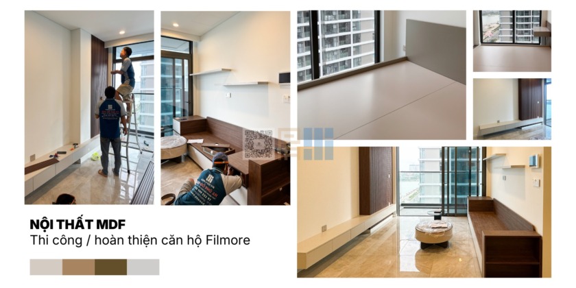 "Đội thợ thi công và lắp ráp nội thất căn hộ Filmore Đà Nẵng chuyên nghiệp"